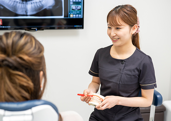 患者さんがしっかり咬みやすいように調整も可能です